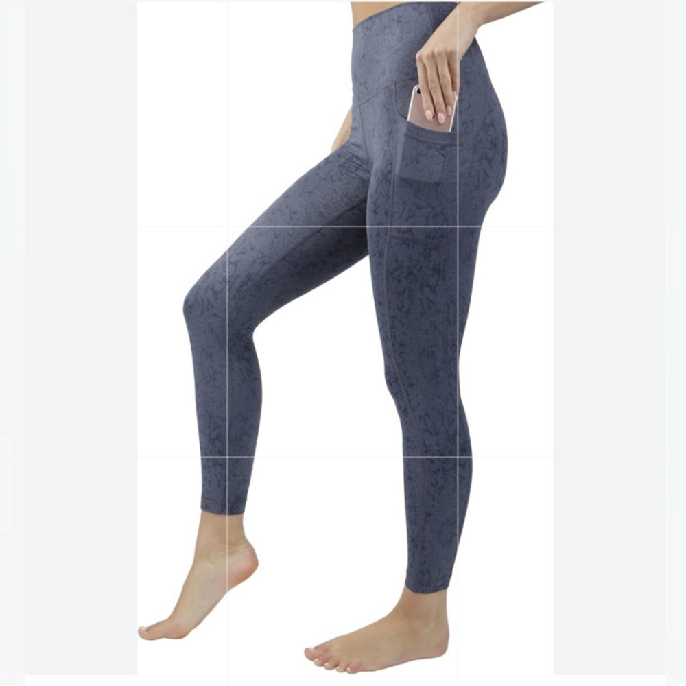 NWT Yogalicious Womens  Blue Pocket Leggings : Size XS